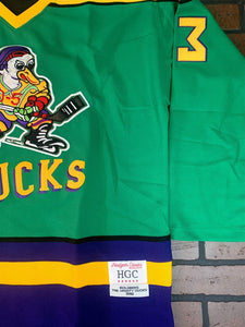 MIGHTY DUCKS (Goldberg) Headgear Classics Hockey Green Jersey ~Never Worn~ 2XL