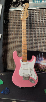 Fender Pink Strat w/ White Pickguard 1:4 Scale Replica Guitar ~Axe Heaven