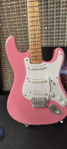 Fender Pink Strat w/ White Pickguard 1:4 Scale Replica Guitar ~Axe Heaven