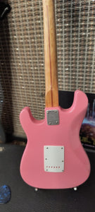 Fender Pink Strat w/ White Pickguard 1:4 Scale Replica Guitar ~Axe Heaven