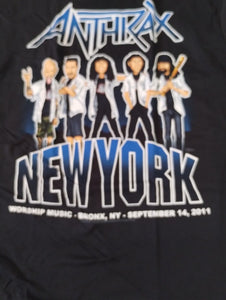 ANTHRAX - 2011 Worship Music New York T-shirt ~Never Worn~ L XL