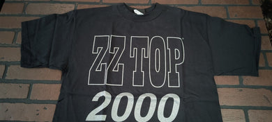 ZZ TOP - 1999 Vintage Millennium Tour Silver Glitter T-shirt ~ L
