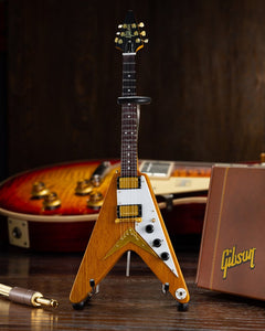 GIBSON 1958 Korina Flying V 1:4 Scale Replica Guitar ~Axe Heaven~