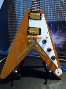 GIBSON 1958 Korina Flying V 1:4 Scale Replica Guitar ~Axe Heaven~