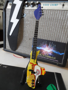 THE BEATLES – Yellow Submarine Shaped 1:4 Scale Replica Bass Guitar ~New~