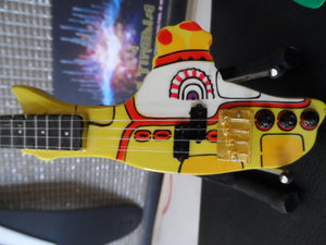 THE BEATLES – Yellow Submarine Shaped 1:4 Scale Replica Bass Guitar ~New~