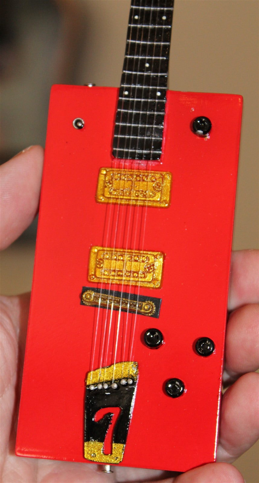 BO DIDDLEY - Gretsch G6138 Cigar Box Red Custom 1:4 Scale Replica Guitar ~New~