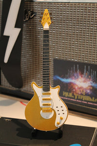 BRIAN MAY (Queen) - Burns Gold Signature 1:4 Scale Replica Guitar ~New~
