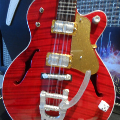 BRIAN SETZER- Dice Hollow Body Gretsch 1:4 Scale Replica Guitar ~Axe Heaven~