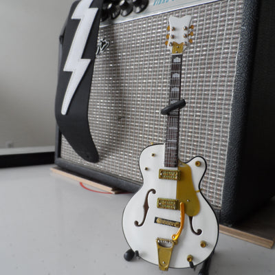 Brian Setzer White Gretsch 1:4 Scale Replica Guitar
