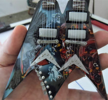 Load image into Gallery viewer, DAVE MUSTAINE - Dean V Double Neck Diadem Signature 1:4 Scale Replica Guitar~New