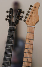 Load image into Gallery viewer, EDDIE VAN HALEN -Kramer Yellow/Black Double-Neck 1:4 Scale Replica Guitar