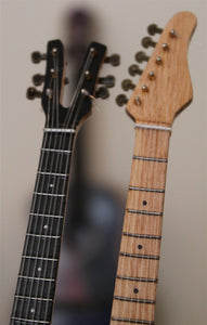 EDDIE VAN HALEN -Kramer Yellow/Black Double-Neck 1:4 Scale Replica Guitar