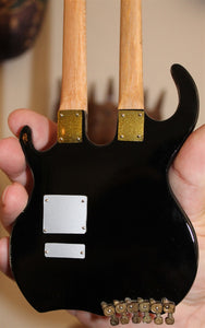 EDDIE VAN HALEN -Kramer Yellow/Black Double-Neck 1:4 Scale Replica Guitar