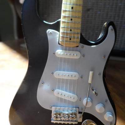 ERIC CLAPTON-Signature Vintage Distressed Black Strat 1:4Scale Guitar~Axe Heaven