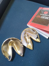 Load image into Gallery viewer, Chrome Plated Fortune Cookie Trinket Box - Do it yourself fortunes ~New~
