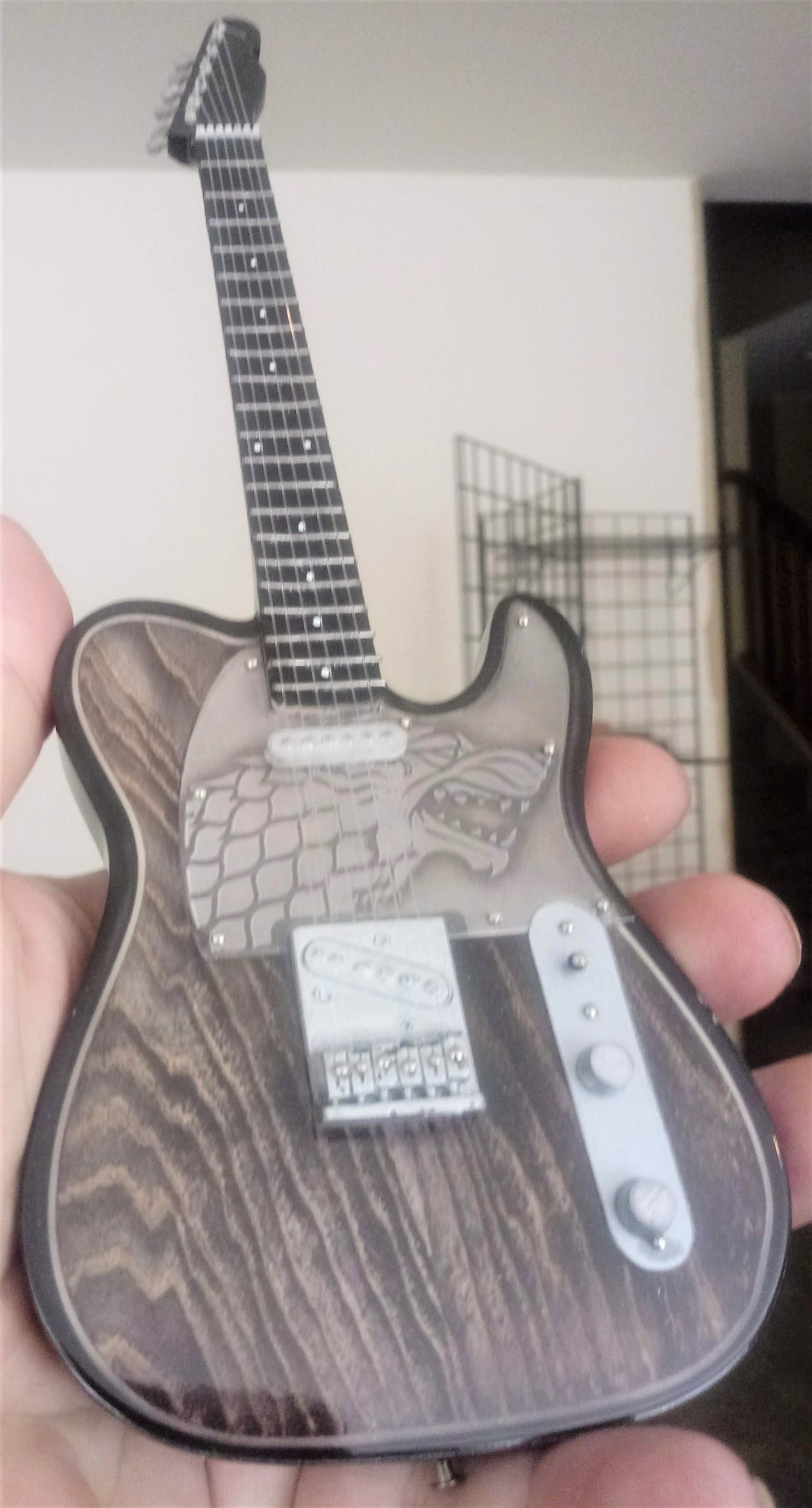 Game of Thrones House Stark Inspired Custom 1:4 Scale Replica Guitar ~New~