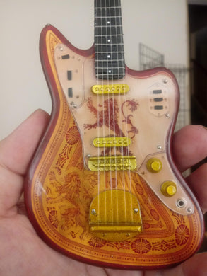 Game of Thrones House Lannister Inspired Custom 1:4 Scale Replica Guitar ~New