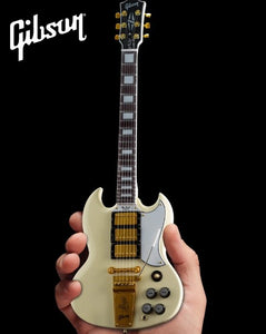GIBSON 1964 SG Custom White 1:4 Scale Replica Guitar ~Axe Heaven~