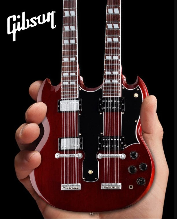 GIBSON SG EDS-1275 Doubleneck Cherry 1:4 Scale Replica Guitar ~Axe Heaven