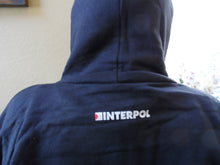 Load image into Gallery viewer, INTERPOL - Black Parachute Full Zip Up Black Hoodie w/ Drawstring ~BRAND NEW~ L