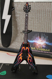 JAMES HETFIELD- Hot Rod Flames Flying V 1:4 Scale Replica Guitar ~Axe Heaven