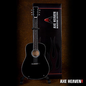 JOHNNY CASH -Martin Black Acoustic 1:4 Scale Signature Replica Guitar ~Axe Heaven~