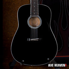 Load image into Gallery viewer, JOHNNY CASH -Martin Black Acoustic 1:4 Scale Signature Replica Guitar ~Axe Heaven~
