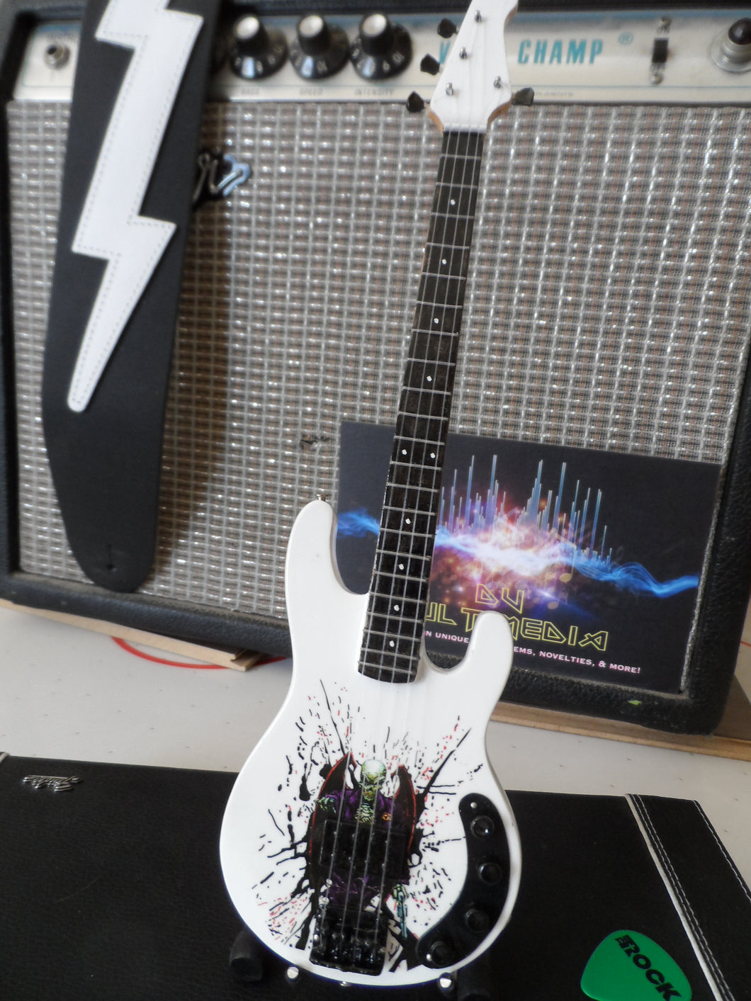 JOHNNY CHRIST (A7X) - Ernie Ball Stingray Mr. Death Custom 1:4 Scale Replica Bass Guitar ~New~