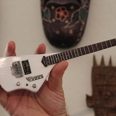 JOHNNY WINTER - White Erlewine Lazer 1:4 Scale Replica Guitar ~New~