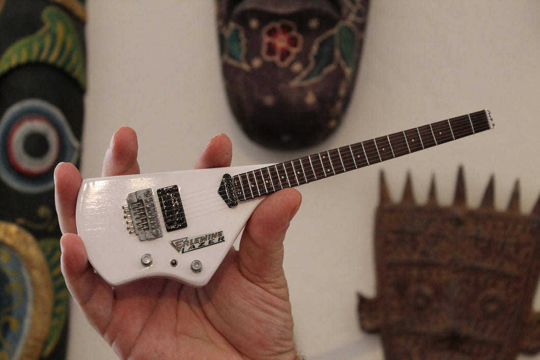 JOHNNY WINTER - White Erlewine Lazer 1:4 Scale Replica Guitar ~New~