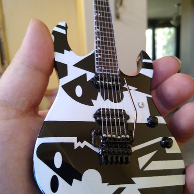 JOHN PETRUCCI - Ibanez Black & White Picasso 1:4 Scale Replica Guitar ~Axe Heaven