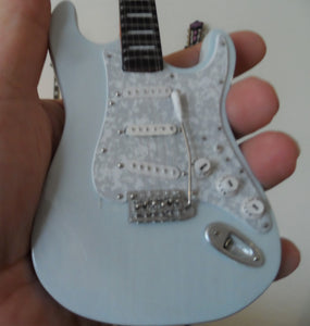 KENNY WAYNE SHEPHERD -Transparent Faded Sonic Blue Strat 1:4 Scale Replica Guitar ~Axe Heaven~