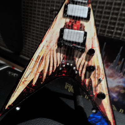 DAVE MUSTAINE (Megadeth) - Angel of Deth V Custom 1:4 Replica Guitar ~New~