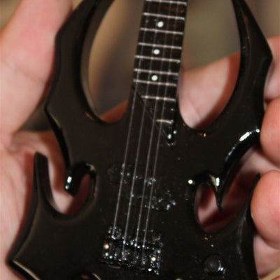 THE MISFITS Devastato Graphite Black 1:4 Scale Replica Bass Guitar ~New~