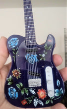 Load image into Gallery viewer, PRINCE - Floral Purple Telecaster Guitar 1:4 Scale Replica Guitar ~New~
