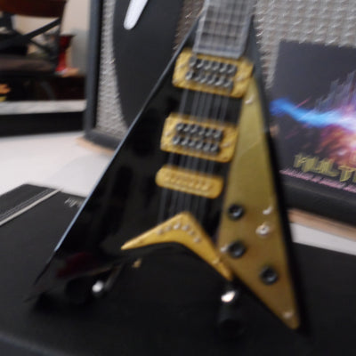RANDY RHOADS- Signature Black Concorde V 1:4 Scale Replica Guitar ~Axe Heaven~