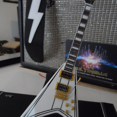 RANDY RHOADS- White Concorde V 1:4 Scale Replica Guitar ~Axe Heaven~