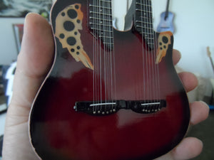 RICHIE SAMBORA - 1980 Ovation Double-Neck 1:4 Scale Replica Guitar ~Brand New~