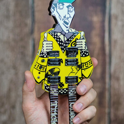RICK NIELSEN (Cheap Trick) - Uncle Dick doubleneck/leg Replica Guitar~Axe Heaven