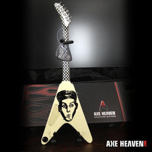 Load image into Gallery viewer, RICK NIELSEN- Yellow Checker Flying V 1:4 Scale Replica Guitar ~Axe Heaven~