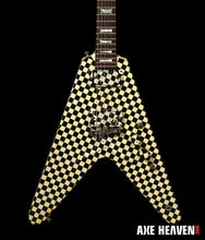 Load image into Gallery viewer, RICK NIELSEN- Yellow Checker Flying V 1:4 Scale Replica Guitar ~Axe Heaven~