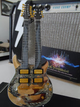 Load image into Gallery viewer, SANTANA - PRS Yellow Dragon Double Neck Sig Custom 1:4 Scale Replica Guitar~New~