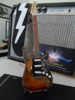 STEVIE RAY VAUGHAN - Distressed No. 1 Fender Strat 1:4 Scale Replica Guitar~New~