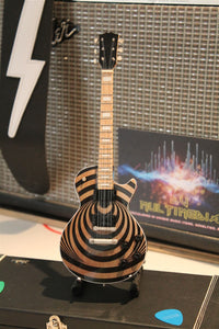 ZAKK WYLDE Vertigo Natural Wood Custom 1:4 Scale Replica Guitar ~New~